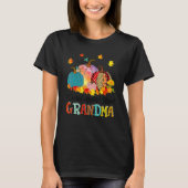 Thankful Grateful Blessed Gramma Pumpkins Thanksgi T-shirt (Voorkant)
