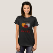 Thankful Grateful Blessed Grandma Plaid  Thanksgiv T-shirt (Voorkant volledig)