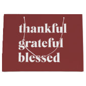 Thankful Grateful Blessed Groot Cadeauzakje (Voorkant)