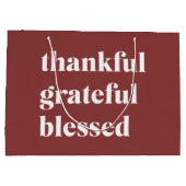 Thankful Grateful Blessed Groot Cadeauzakje (Achterkant)