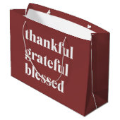 Thankful Grateful Blessed Groot Cadeauzakje (Achterkant Gekanteld)