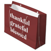 Thankful Grateful Blessed Groot Cadeauzakje (Voorkant Gekanteld)