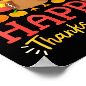 Thankful Grateful Blessed Happy Thanksgiving Turke Poster (Hoek)