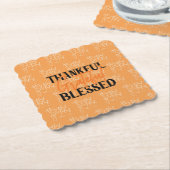 Thankful, Grateful, Blessed Kartonnen Onderzetters (Gebogen)
