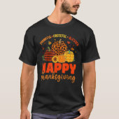 Thankful Grateful Blessed Leopard Plaid Pumpkin Th T-shirt (Voorkant)
