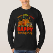 Thankful Grateful Blessed Leopard Plaid Pumpkin Th T-shirt (Voorkant)