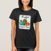 Thankful Grateful Blessed Leopard Pumpkin Fall Tha T-shirt (Voorkant)