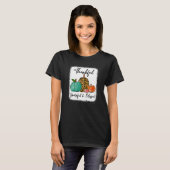 Thankful Grateful Blessed Leopard Pumpkin Fall Tha T-shirt (Voorkant volledig)