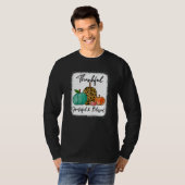 Thankful Grateful Blessed Leopard Pumpkin Fall Tha T-shirt (Voorkant volledig)