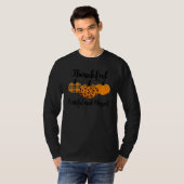 Thankful Grateful Blessed Leopard Pumpkin Thanksgi T-shirt (Voorkant volledig)