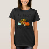 Thankful Grateful Blessed Leopard Pumpkins Thanksg T-shirt (Voorkant)