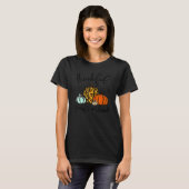 Thankful Grateful Blessed Leopard Pumpkins Thanksg T-shirt (Voorkant volledig)