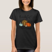 Thankful Grateful Blessed Leopard Pumpkins Thanksg T-shirt (Voorkant)