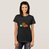 Thankful Grateful Blessed Leopard Pumpkins Thanksg T-shirt (Voorkant volledig)