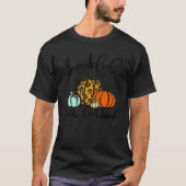 Thankful Grateful Blessed Leopard Pumpkins Thanksg T-shirt (Voorkant)