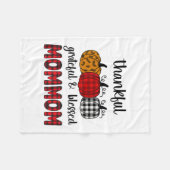 Thankful Grateful Blessed Mommom Thanksgiving Fami Fleece Deken (Voorkant (Horizontaal))