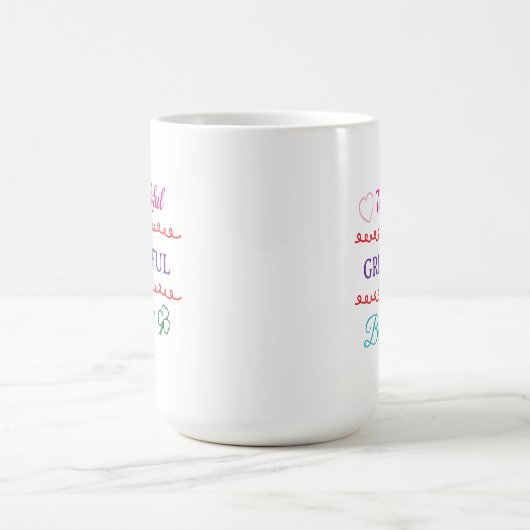 Thankful Grateful Blessed Mug | Faith Inspired Cof Koffiemok (Center)
