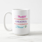 Thankful Grateful Blessed Mug | Faith Inspired Cof Koffiemok (Links)