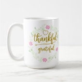 Thankful Grateful Blessed Mug – Positive Inspirati Koffiemok (Links)