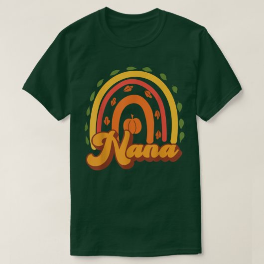 Thankful Grateful Blessed Nana Fall Autumn Hallowe T-shirt (Design voorkant)