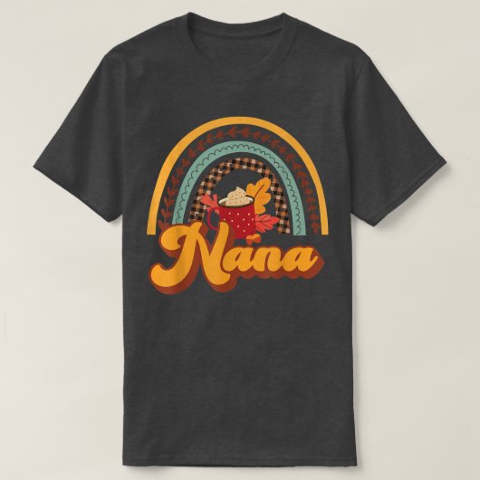 Thankful Grateful Blessed Nana Fall Autumn Hallowe T-shirt (Design voorkant)