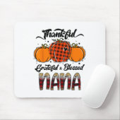 Thankful Grateful Blessed Nana Plaid Thanksgiving  Muismat (Met muis)