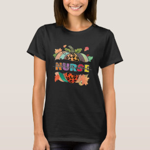 Thankful Grateful Blessed Nurse Pumpkin Leopard Au T-shirt