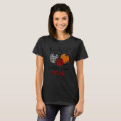 Thankful Grateful Blessed Papa Autumn Fall Pumpkin T-shirt (Voorkant volledig)