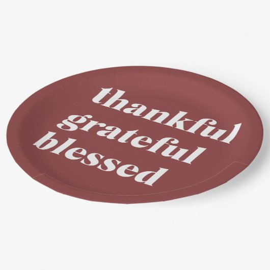 Thankful Grateful Blessed Papieren Bordje (Gekanteld)