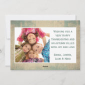 Thankful Grateful Blessed Photo Collage Feestdagenkaart (Achterkant)