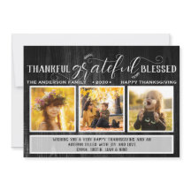 Thankful Grateful Blessed Photo Thanksgiving Holid