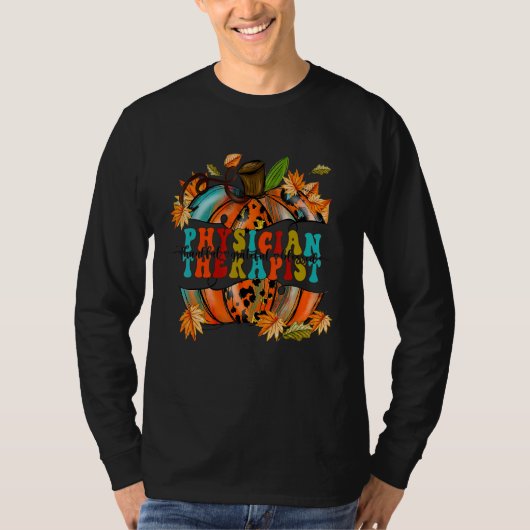 Thankful Grateful Blessed Physical Therapist Autum T-shirt (Voorkant)