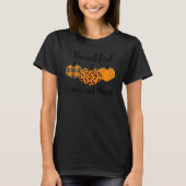 Thankful Grateful Blessed Plaid Leopard Pumpkin Th T-shirt (Voorkant)