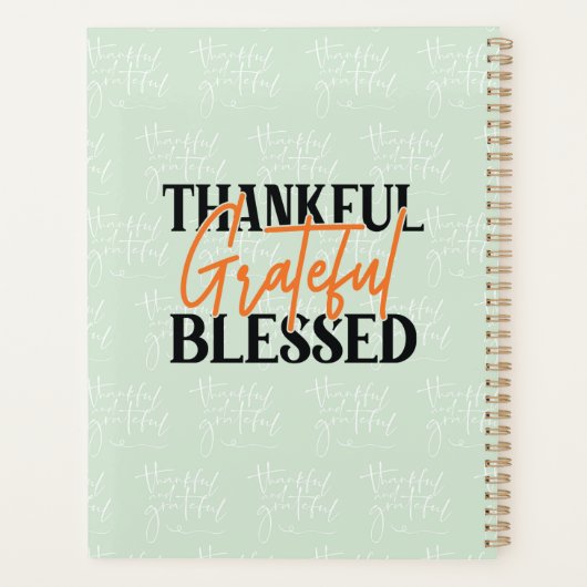 Thankful, Grateful, Blessed Planner (Achterkant)