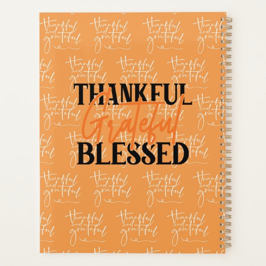 Thankful, Grateful, Blessed Planner (Achterkant)