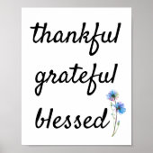 Thankful, Grateful, Blessed Poster (Voorkant)