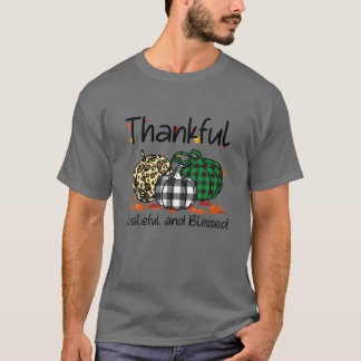 Thankful-Grateful Blessed Pset-Leopard Pumpkin Th T-shirt