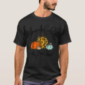 Thankful Grateful Blessed Pumpkin Leopard Plaid Th T-shirt (Voorkant)