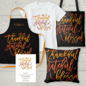 Thankful Grateful Blessed Quote Quote Black Tote Bag