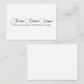 Thankful Grateful Blessed script Thanksgiving Informatiekaartje (Voorkant / Achterkant)