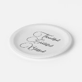 Thankful Grateful Blessed script Thanksgiving Papieren Bordje (Gekanteld)