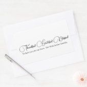 Thankful Grateful Blessed script Thanksgiving Rechthoekige Sticker (Envelop)