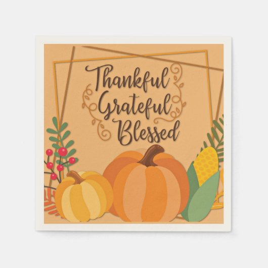 Thankful, Grateful, Blessed Servet (Voorkant)