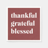 Thankful Grateful Blessed Servet (Voorkant)