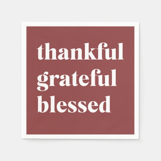 Thankful Grateful Blessed Servet (Voorkant)