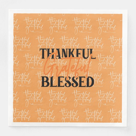 Thankful, Grateful, Blessed Servet (Voorkant)