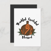 Thankful Grateful Blessed - Thanksgiving Citaat T- Bedankkaart (Voorkant / Achterkant)