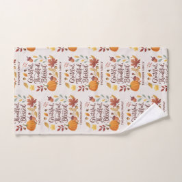 Thankful Grateful Blessed Thanksgiving Fall Handdoek