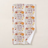 Thankful Grateful Blessed Thanksgiving Fall Handdoek (Handdoek)