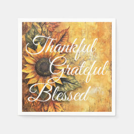 Thankful Grateful Blessed Thanksgiving Herfst herf Servet